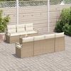 vidaXL Sófasett 8 pcs Beige og krem pólýrattan
