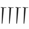 vidaXL sófaborðsfætur keilulaga 4 stk svart 30-31 cm stál