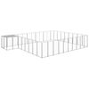 vidaXL Hundabyrgi Silver 25,41 m&sup2; St&aacute;l