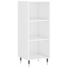 vidaXL Skenkur H&aacute;glansandi Hv&iacute;tur 34,5x32,5x90 cm Samsettur Vi&eth;ur