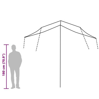 vidaXL Útileguskyggni Grátt og Appelsínugult 300x294 cm Vatnshelt