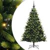 vidaXL Gervi li&eth;a&eth;ur j&oacute;latr&eacute; 300 LED lj&oacute;s Gr&aelig;nn 210 cm PVC og PE