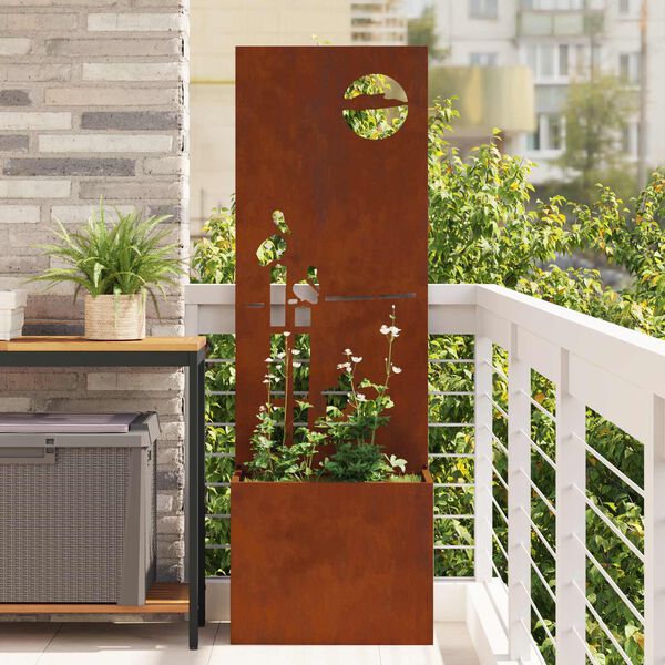 vidaXL Gar&eth;s b&uacute;na&eth; skj&aacute;r &Uacute;tskur&eth;ur Rusty 50 x 32 x 150 cm Ve&eth;ra&eth; st&aacute;l