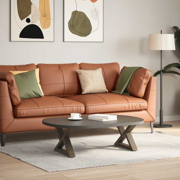 vidaXL kaffibor&eth;sf&aelig;tur 2 stk. &uacute;r n&aacute;tt&uacute;rulegu st&aacute;li 50x(30-31,3) cm st&aacute;li