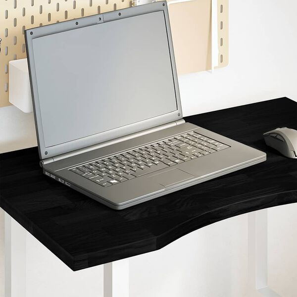 vidaXL skrifbor&eth;splata D&ouml;kkbr&uacute;nt 80x60x2,5 cm Solid Wood Eik R&eacute;hyrnd