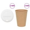 vidaXL Papp&iacute;rs kaffibollar me&eth; loki 1000 stk 12oz 300ml