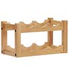 vidaXL V&iacute;nrekki fyrir 6 Fl&ouml;skur 37x21x21 cm Gegnheil Eik