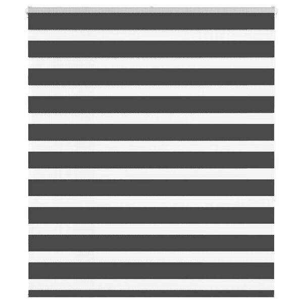 vidaXL Zebra Gard&iacute;na Sv&ouml;rt 130x150cm Efni Breidd 125,9cm P&oacute;l&yacute;ester