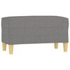 vidaXL Bekkur 70x35x41 cm D&ouml;kkgr&aacute;tt Efni