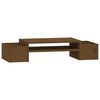 vidaXL Skj&aacute;standur Lj&oacute;sbr&uacute;nn 70x27,5x15 cm Gegnheil Fura