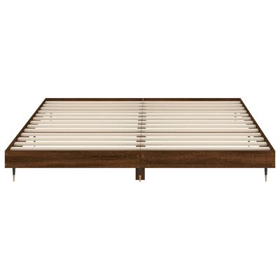 vidaXL Rúmskápur Brún Eik 150x200 cm Samsettur Viður