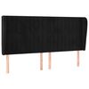 vidaXL H&ouml;f&eth;agafl me&eth; Eyrum 163x23x118/128 cm Sv&ouml;rt Flauel