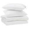 vidaXL Sumars&aelig;ng me&eth; kodda 3 pcs Hv&iacute;tt Microfleece