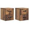 vidaXL Vegghengdur n&aelig;turbor&eth;sk&aacute;pur 2 pcs Gamall vi&eth;ur Samsettur vi&eth;ur