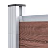 vidaXL WPC Girðingarsett 10 Ferningur + 1 Hallandi 1830x186 cm Brúnn