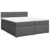 vidaXL H&oacute;lfa&eth; Springr&uacute;m me&eth; D&yacute;nu D&ouml;kkgr&aacute;tt 200x200 cm Efni