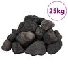 vidaXL Eldfjallabj&ouml;rg 25 kg Svartur 5-8 cm