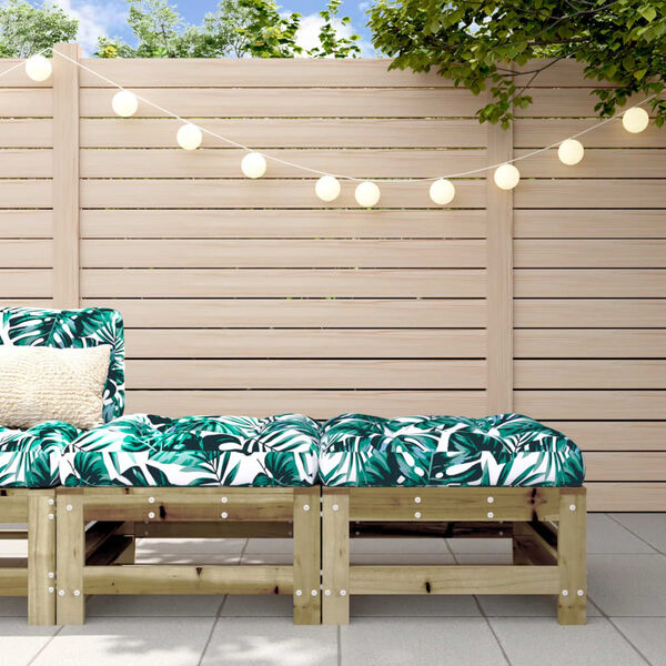 vidaXL Gar&eth;skemlar me&eth; Sessum 2 stk. Gagnvarin Fura