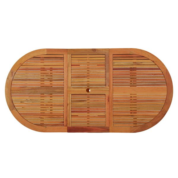 vidaXL Garðborð 200x100x75 cm Gegnheill Viður Tröllatré