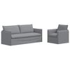 vidaXL S&oacute;fasett 2 pcs Lj&oacute;sgr&aacute;r 196 x 82 x 85 cm Efni