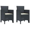 vidaXL Gar&eth;st&oacute;ll me&eth; p&uacute;&eth;i 2 pcs Antras&iacute;t 53 x 49 x 85 cm P&oacute;l&yacute;pr&oacute;p&yacute;len