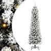 vidaXL Gervi j&oacute;latr&eacute; me&eth; 300 LED Hv&iacute;tt 240 cm PVC, Metall og Plastefni