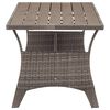 vidaXL Garðborð Grátt 120x70x66 cm Pólýrattan