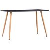 vidaXL Bor&eth;stofubor&eth; Gr&aacute;tt og Eik 120x60x74 cm MDF