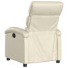vidaXL Electric Recliner Chair Cream gervi leður