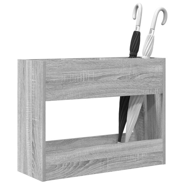 vidaXL Regnhl&iacute;fastendur Gr&aacute;r Sonoma 65 x 24 x 50 cm Samsettur vi&eth;ur