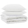 vidaXL Allt&iacute;mabils d&uacute;nteppi me&eth; kodda 3 pcs Hv&iacute;tt M&iacute;kr&oacute;f&iacute;ber