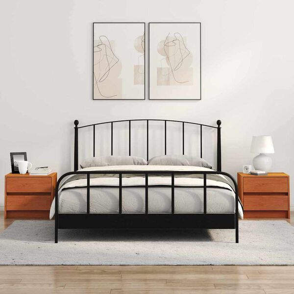 vidaXL N&aelig;turbor&eth; 2 pcs Vaxbr&uacute;nn 40 x 30.5 x 35.5 cm Furuvi&eth;ur