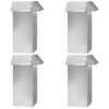 vidaXL Sniglafence 4 pcs Silfur 13,5 x 13,5 x 25 cm Galvaniserad st&aacute;l
