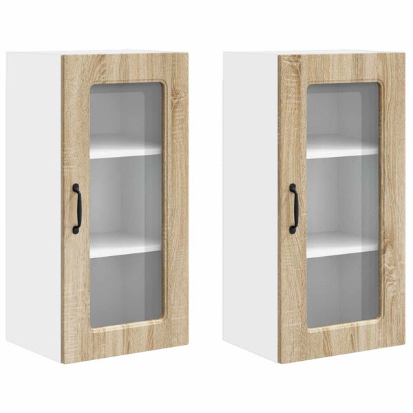 vidaXL Eldh&uacute;s sk&aacute;pur Kalmar 2 pcs Sonoma Eik 40 x 31 x 80 cm