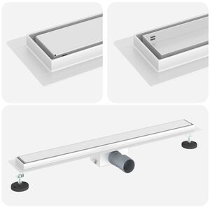 vidaXL 2 &iacute; 1 sturtuvatn Silfur 70 cm Ry&eth;fr&iacute;tt st&aacute;l 304