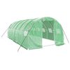 vidaXL Gr&oacute;&eth;urh&uacute;s me&eth; St&aacute;lgrind Gr&aelig;nt 18 m&sup2; 6x3x2 m