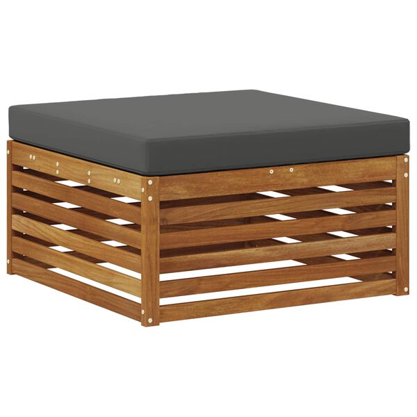 vidaXL &Uacute;ti s&oacute;fasett me&eth; p&uacute;&eth;i 4 pcs N&aacute;tt&uacute;rulegt og Antrac&iacute;t