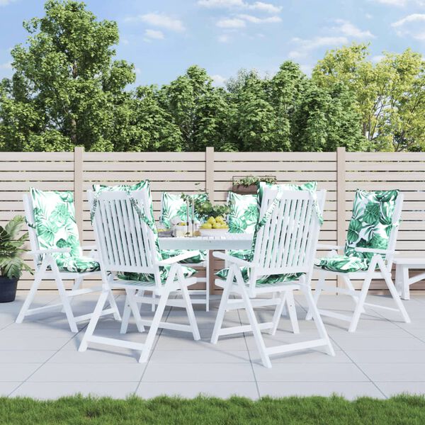 vidaXL Sessur fyrir St&oacute;la me&eth; H&aacute;u Baki 6 stk. Laufamynstur Oxfordefni