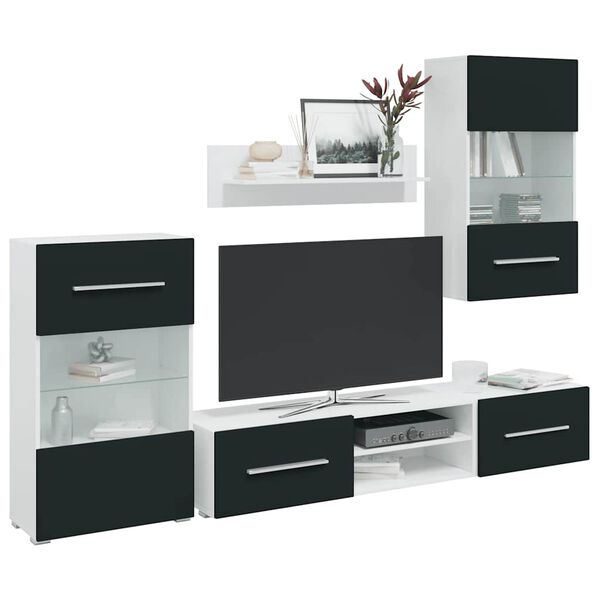 vidaXL 5 stykki sj&oacute;nvarpst&aelig;ki me&eth; LED l&yacute;singu Matt Indigo