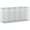 vidaXL Gabion h&aelig;kka&eth; r&uacute;m Silfur