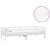 vidaXL Svefns&oacute;fi me&eth; D&yacute;nu 90x200 cm Hv&iacute;t Gegnheill Furuvi&eth;ur