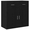 vidaXL Vi&eth;beinteyfla Svartur Eik 78 x 38 x 80 cm Samsettur vi&eth;ur