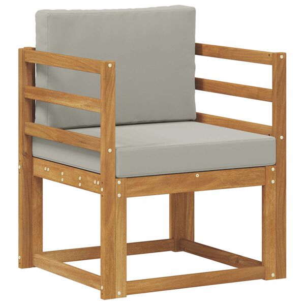 vidaXL &Uacute;tis&oacute;fi Solid Akas&iacute;uskei&eth; og P&oacute;lyester N&aacute;tt&uacute;ruleg og lj&oacute;s gr&aacute;