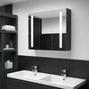 325544 vidaXL LED Bathroom Mirror Cabinet 89x14x62 cm