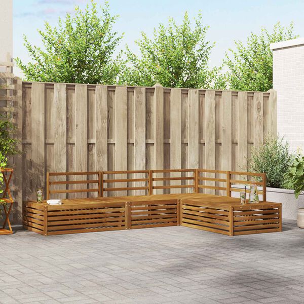 vidaXL &Uacute;ti s&oacute;fasett 4 Stykki N&aacute;tt&uacute;rulegur Hrein akas&iacute;utr&eacute;