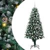 vidaXL Gervi j&oacute;latr&eacute; me&eth; 300 LED Gr&aelig;nn 180 cm PVC, st&aacute;l og plast