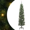 vidaXL Gervi j&oacute;latr&eacute; me&eth; 300 LED Gr&aelig;nn 180 cm PVC, st&aacute;l og plast