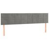 vidaXL H&ouml;fu&eth;gaflar Lj&oacute;sgr&aacute;tt 200x5x78/88 cm Flauel