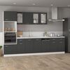 802556 vidaXL Dishwasher Panel “Lyon” Grey 45x3x67 cm Chipboard