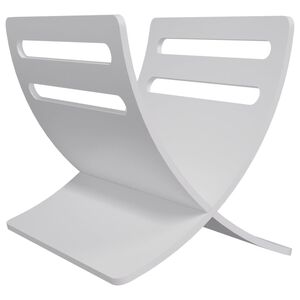 vidaXL Tímaritagrind úr Við Frístandandi Hvít